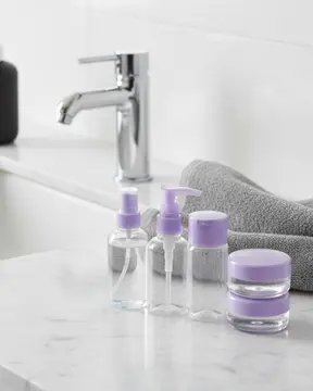 5 Parça Seyahat Banyo Seti 30 ml Şeffaf Taşınabilir Şişe Seti