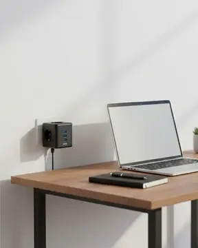 Akım Korumalı Küp Priz 3 Priz Girişi ve 3 USB Şarj Özellikli