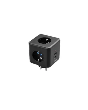 Akım Korumalı Küp Priz 3 Priz Girişi ve 3 USB Şarj Özellikli