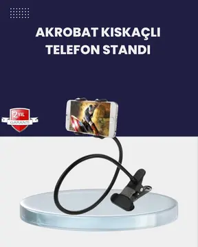 Güçlü Mandallı Akrobat Telefon Tutucu Masa Araç Uyumlu