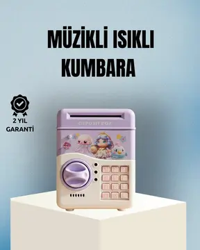 Işıklı Sesli Şifreli Otomatik Para Çeken Kumbara Mor