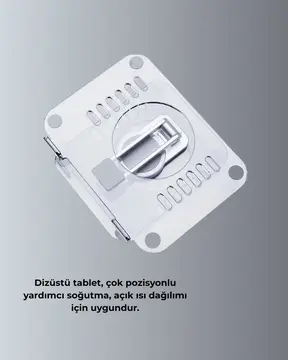 Ayarlanabilir Şeffaf Tablet Standı Kaymaz Silikon Tabanlı
