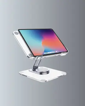 Ayarlanabilir Şeffaf Tablet Standı Kaymaz Silikon Tabanlı