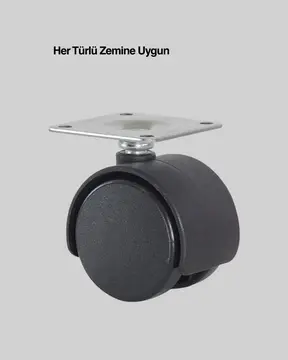 6 cm Kilitsiz Masa Ayağı Tekli Döner Tekerlek