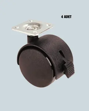 Kilitli 4 cm Tekerlek Ayak 4’lü Set Zemin Koruyucu