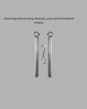 Kare Küpeşte Uyumlu Balkon Çamaşır Askısı 25x60 cm Beyaz Pratik