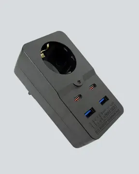 Termal Korumalı Priz Otomatik Çocuk Kilidi 4 USB Type C