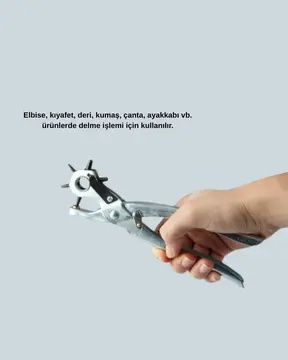 Metal Gövdeli Ayarlanabilir Deri Delme Pensesi 2.5–5 mm Delik Açma Aracı