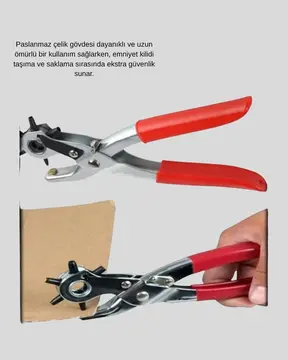 6 Başlıklı Kemer Delme Pense Paslanmaz Çelik Çok Amaçlı