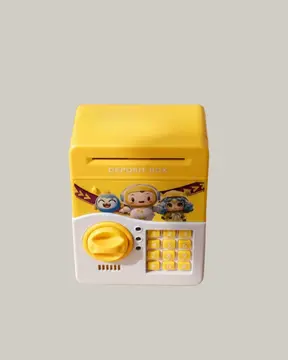 Sarı Renk Otomatik Para Çeken Şifreli Çocuk Kumbarası