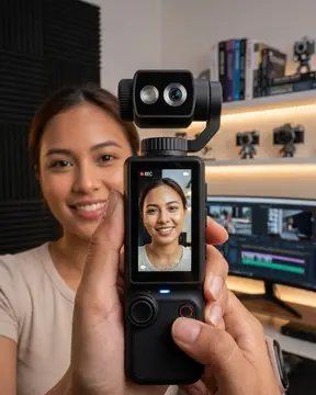 Kompakt 4K Vlog Kamera 2.0 IPS Ekran Otomatik Odaklama ve Stereo Ses Kayıtlı