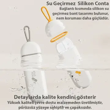 EZERE Taşınabilir 3 Bölmeli Nem Geçirmez Mini Hapİlaç Saklama Kutusu - BPA İçermez