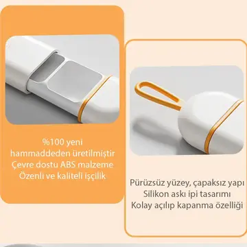 EZERE Taşınabilir 3 Bölmeli Nem Geçirmez Mini Hapİlaç Saklama Kutusu - BPA İçermez