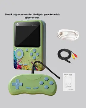G5 Taşınabilir Retro Game Box 500 Oyunlu Şarjlı Mini Oyun Konsolu