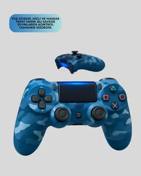 PS4 Kablosuz Oyun Kolu Gecikmesiz Bağlantılı Ergonomik Tasarımlı