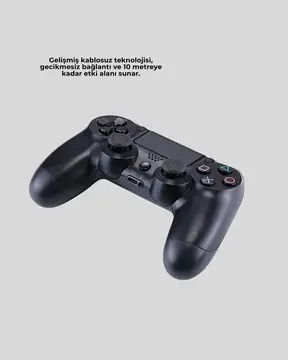 PS4 Kablosuz Oyun Kolu Gecikmesiz Bağlantılı Ergonomik Tasarımlı