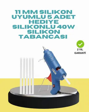 5 Silikon Hediyeli 40W Silikon Tabancası Ev ve Hobi Kullanımı
