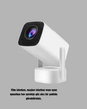 HD 720p Projeksiyon Cihazı – Geniş Ekran 10.000 Saat Ampul Ömrü Ev Sineması Deneyimi