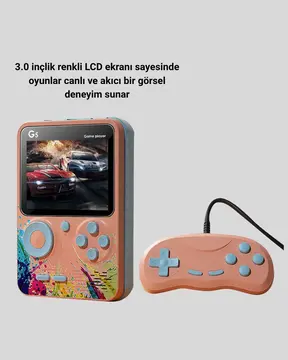Retro Taşınabilir Oyun Konsolu 500 Klasik Oyunlu 3.0 İnç Renkli Ekran