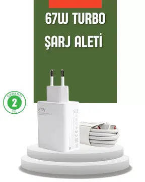 67 Watt Turbo Şarj Cihazı Redmi Note 10 11 12 Uyumlu