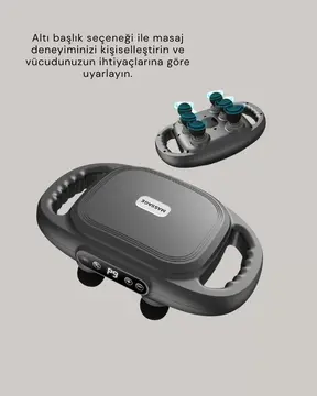 2000 mAh Şarjlı Masaj Tabancası 6 Başlık Ayarlı Güçlü Masaj Cihazı