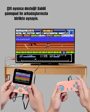 666 Oyunlu Retro Game Console – TV ve Çift Gamepad Desteği