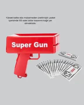 Para Saçma Makinesi Kırmızı Model 100’lü Para Hediyeli