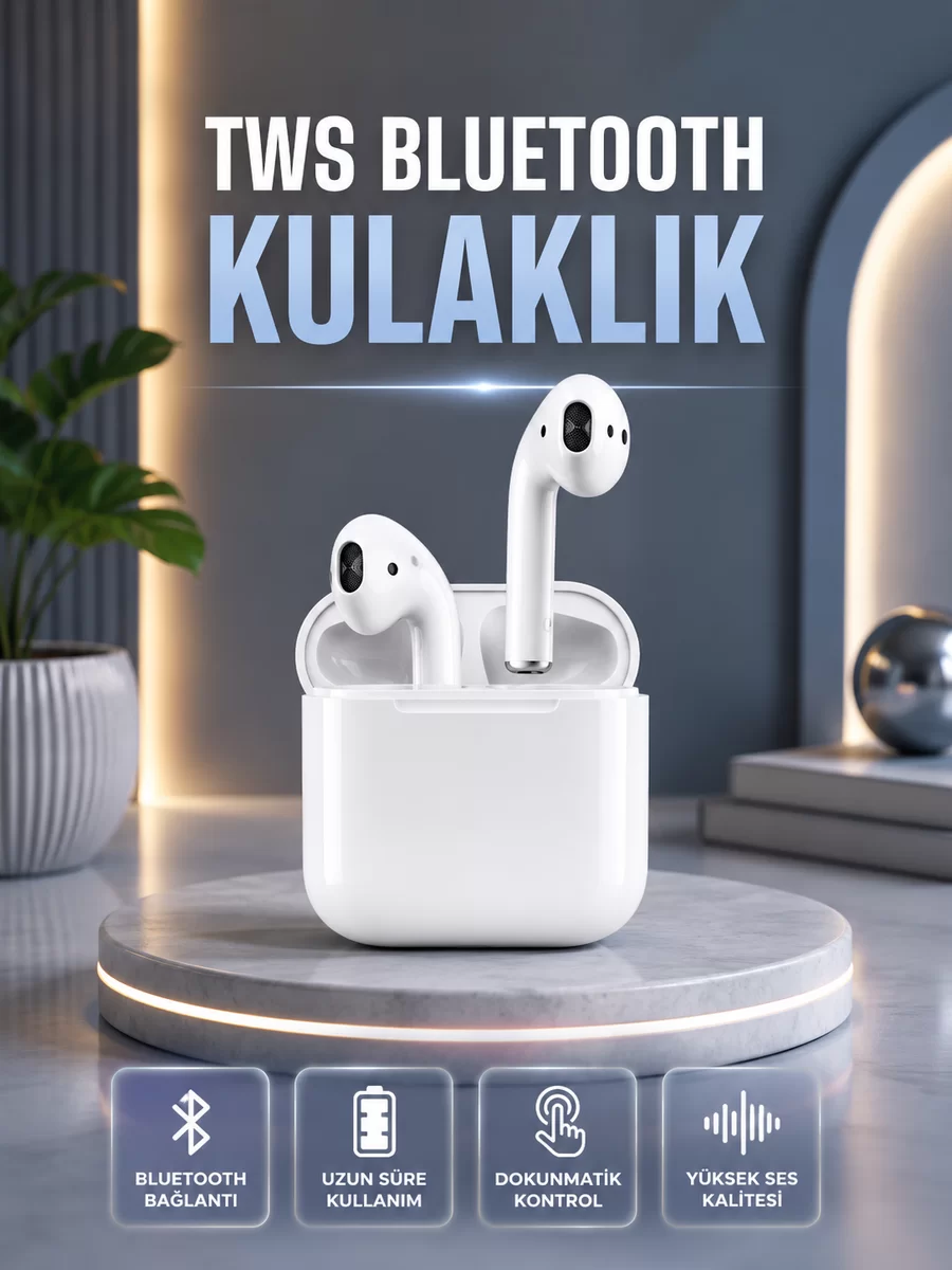2.Nesil Kablosuz Bluetooth Kulaklık Uzun Pil Ömrü