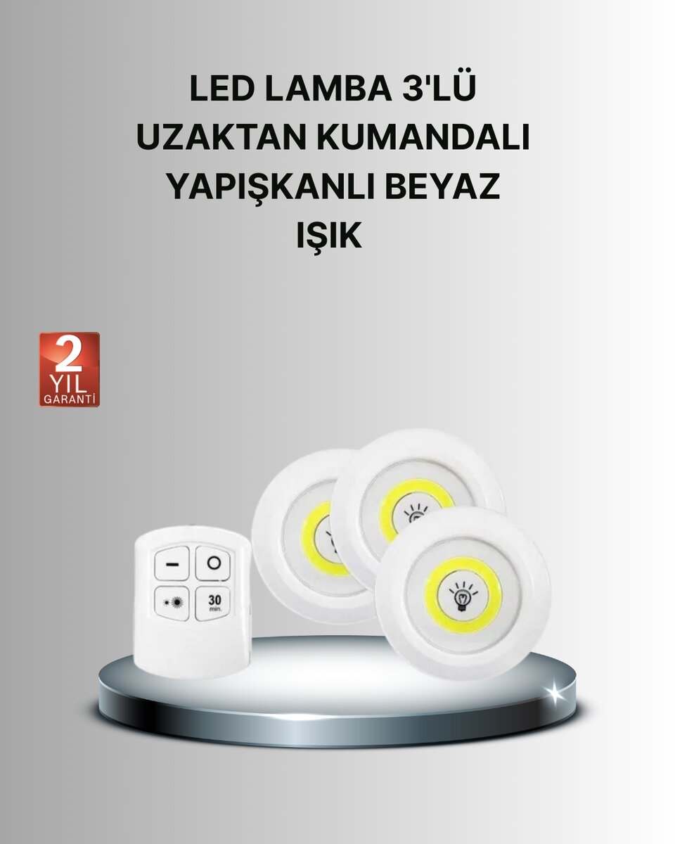 Dekoratif ve Pratik 3’lü Kumandalı Spot LED Aydınlatma