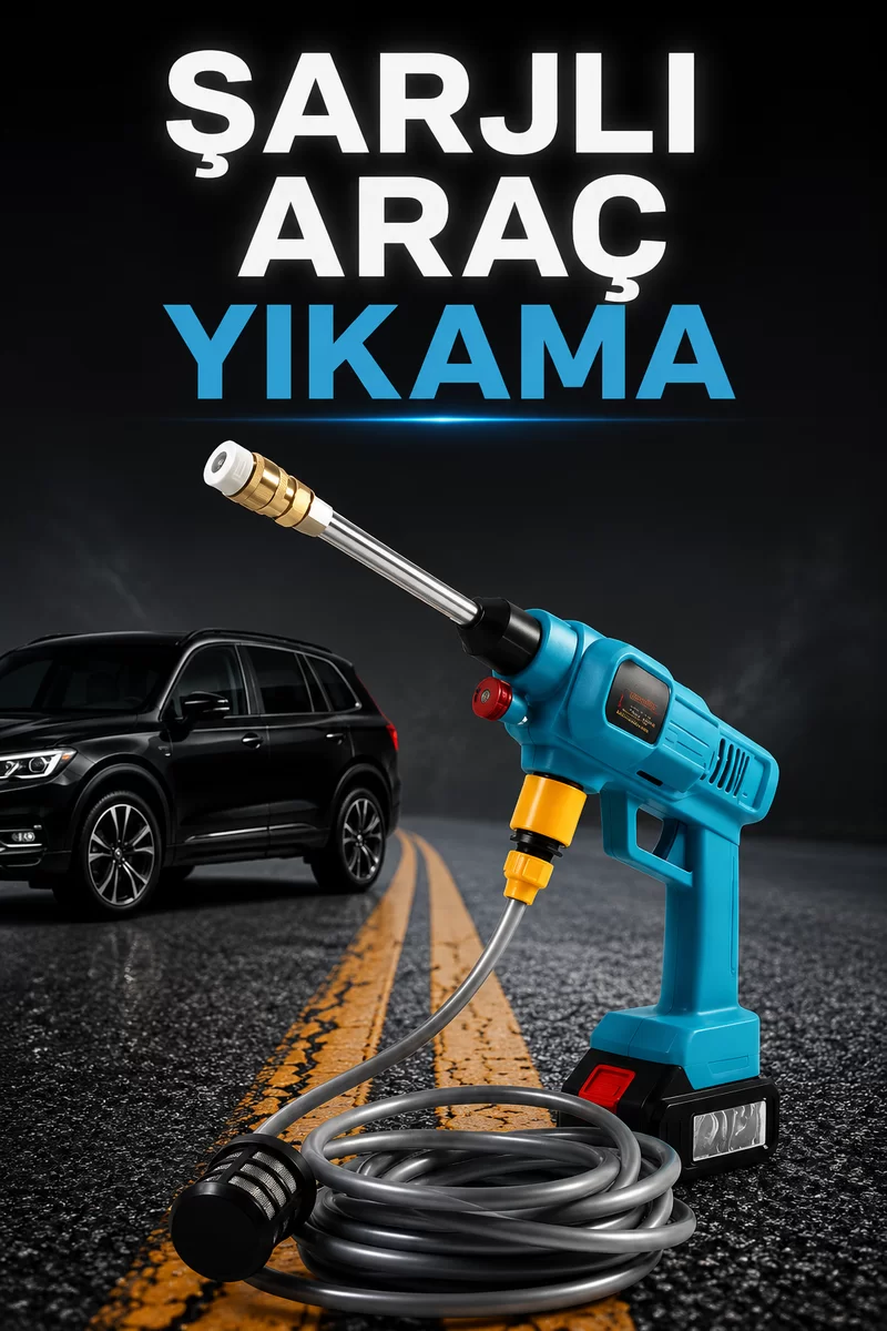 Şarjlı Ve Yüksek Basınçlı Oto Yıkama Makinesi Ve Sulama Tabancası Bahçe Yıkama Makinesi