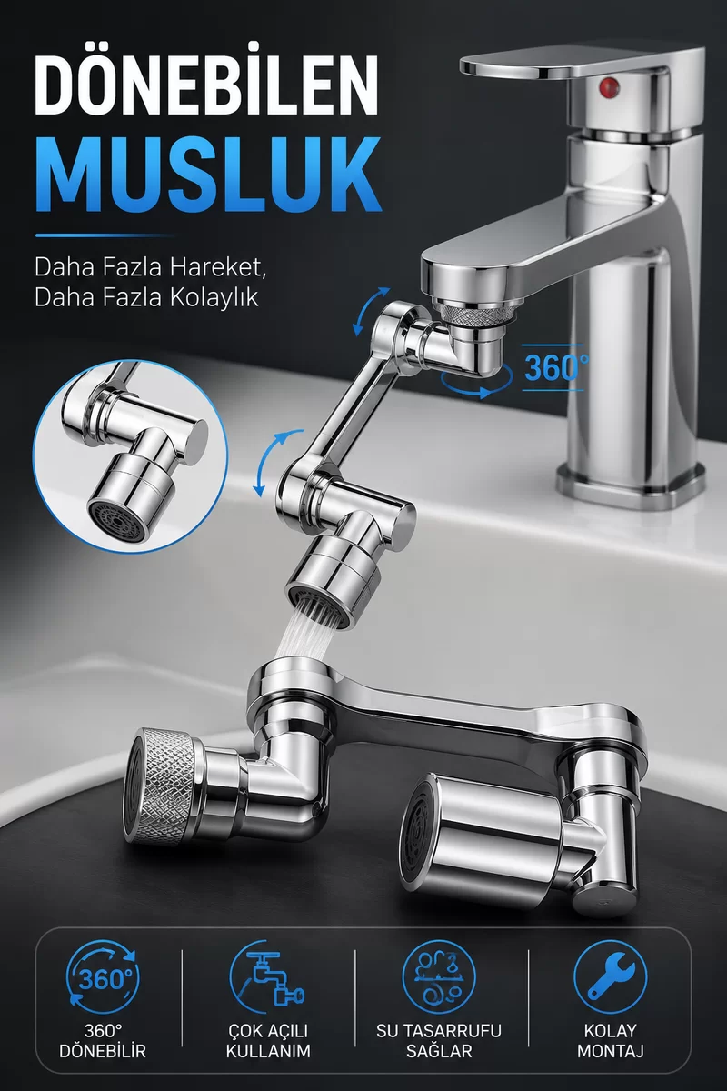 DÖNEBİLEN MUSLUK ÖZEL SU AKIŞ TASARIMI
