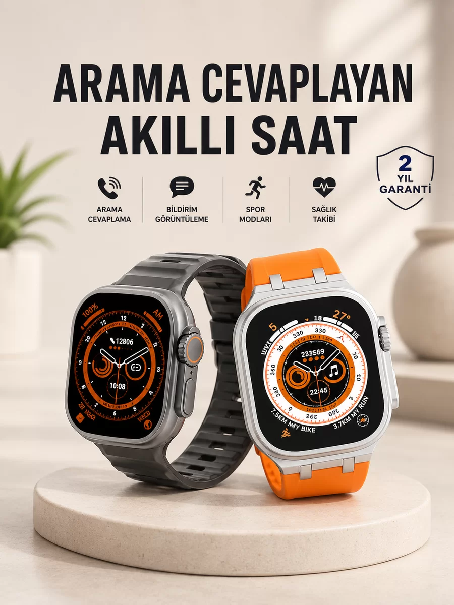 Akıllı Saat GPS Sağlık Ve Uyku Takibi Arama Cevaplayan Bluetooth Bağlantılı