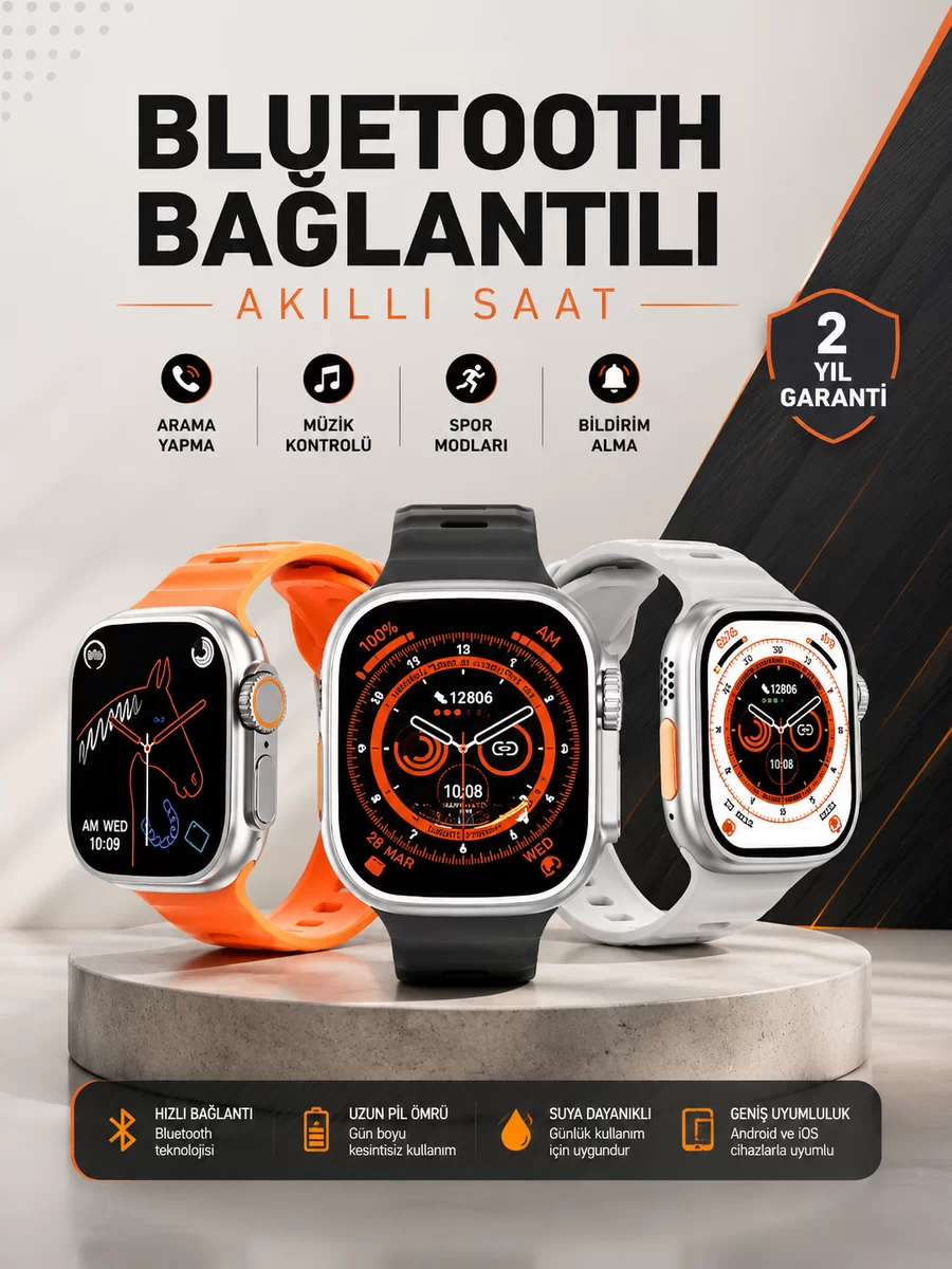 Yeni Nesil Akıllı Saat Adımsayar GPS Nabız Ölçer Uyku ve Sağlık Takibi