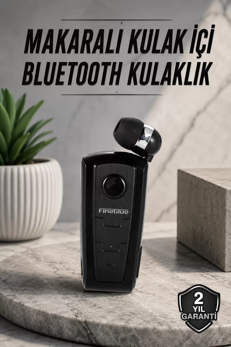 Tüm Telefonlara Uyumlu Mikrofonlu Titreşimli Makaralı Bluetooth Kulakiçi Kulaklık