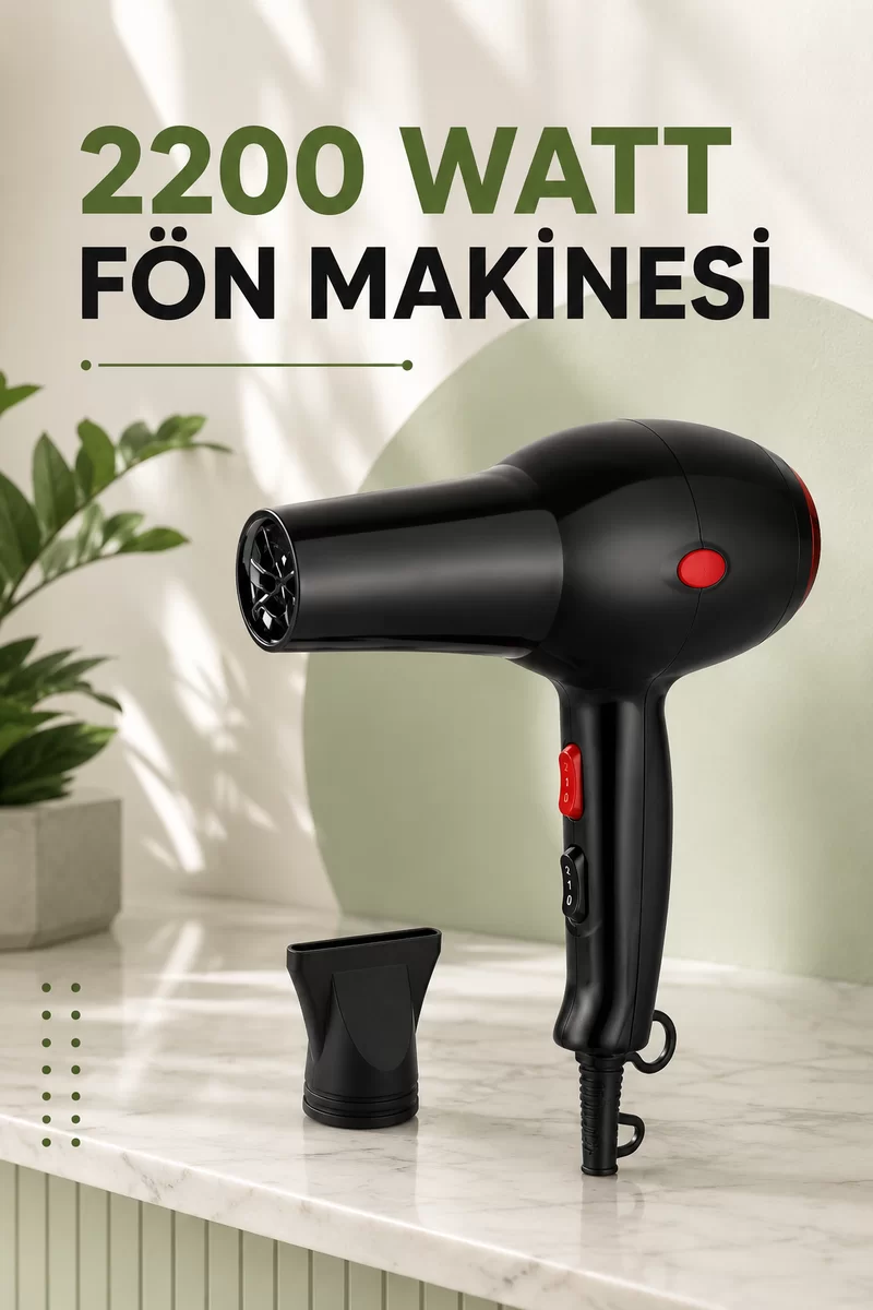 Soğuk ve Sıcak Üfleme Özellikli AC Motorlu Saç Kurutma Makinesi