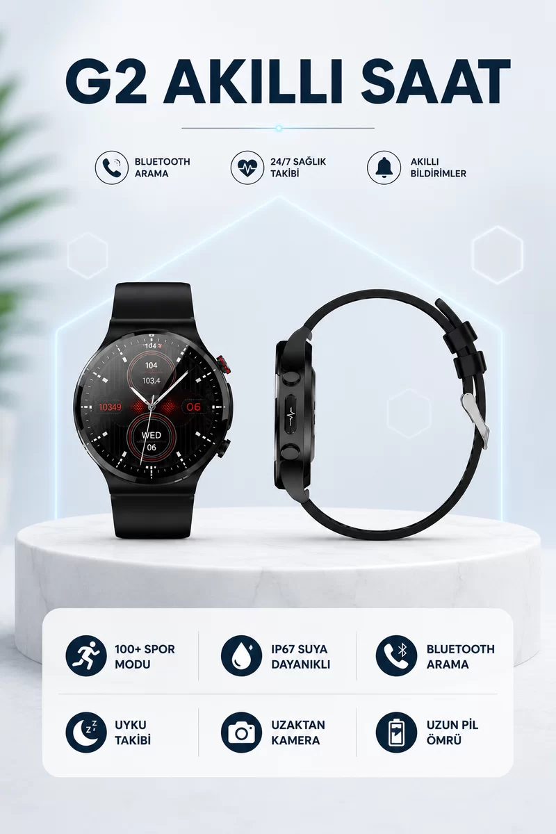 G42 AKILLI SAAT IOS ve ANDROİD CİHAZLARLA UYUMLU