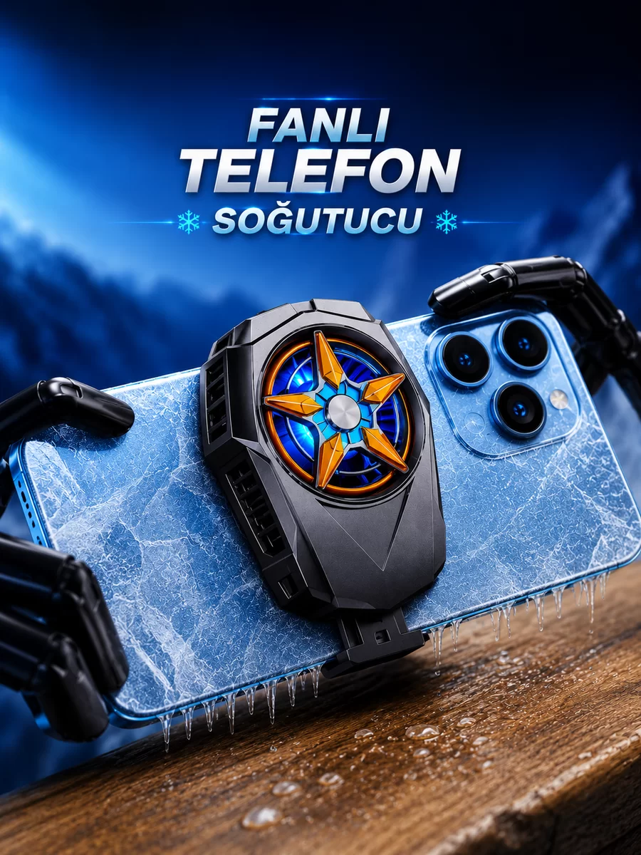 Fanlı Radyatör Soğutucu Telefon Soğutucu Tüm Telefonlara Uyumlu