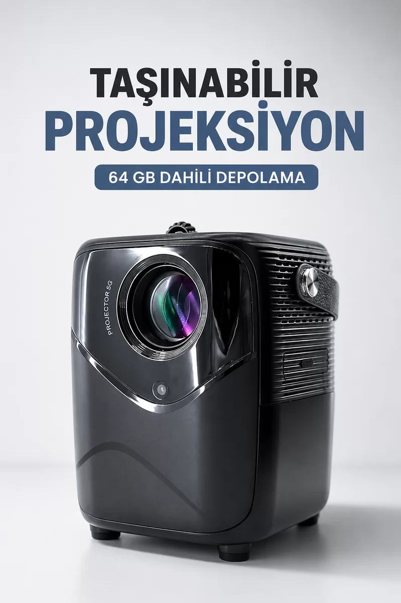 Taşınabilir Projeksiyon 64 GB Dahili Depolama