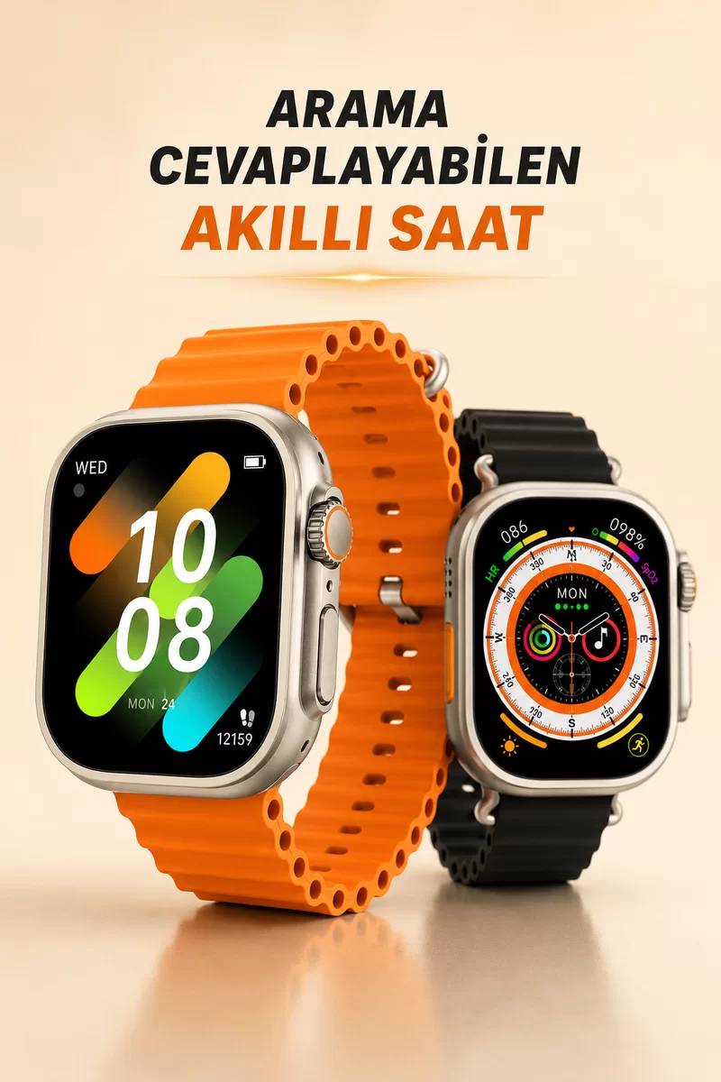 Kablosuz Şarjlı Çağrı ve Müzik Kontrolü Sağlayan Akıllı Saat