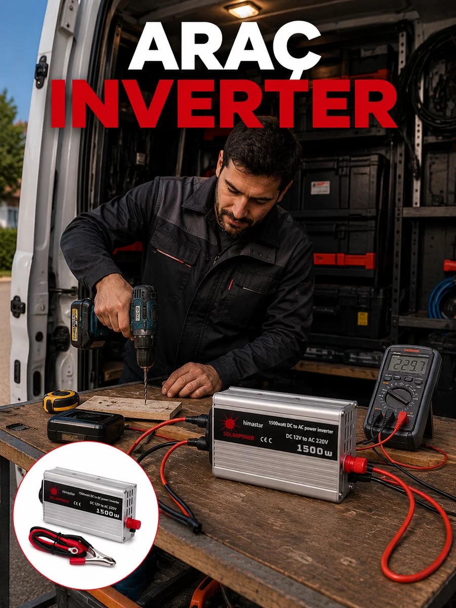 1500W Araç İnvertörü Elektronik Cihazlar İçin Yüksek Verimli Güç Dönüştürme Sistemi