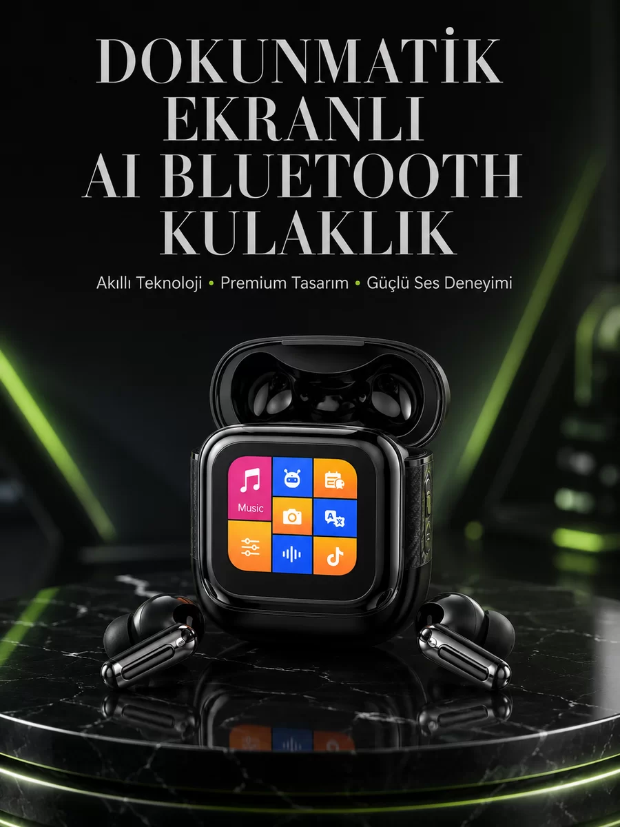 Akıllı Dokunmatik Kontrol AI Özellikli Bluetooth Kulaklık