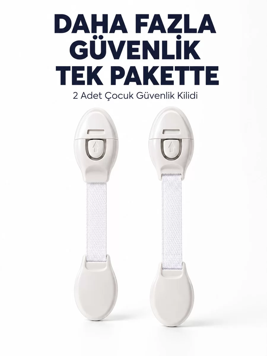 2 Adet Güçlü Yapışkanlı Çocuk Güvenlik Kilidi