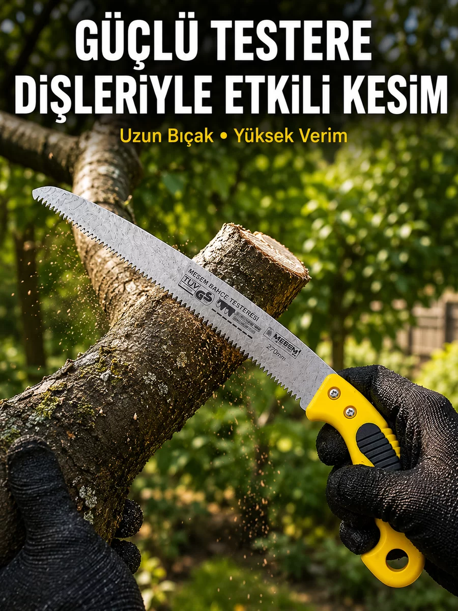 Bahçe Bıçkısı Keskin Çelik Diş Yapısıyla Pratik Kesim