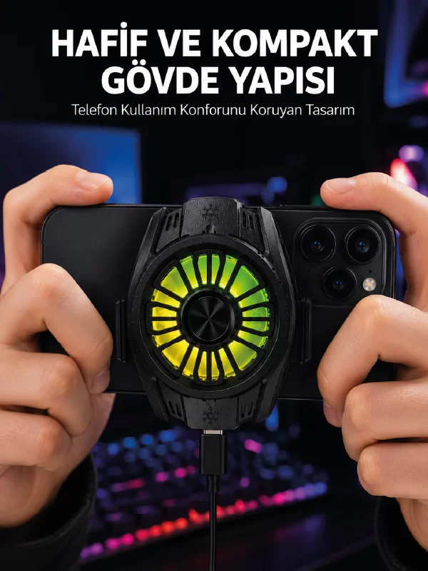 Telefon ve Tablet Uyumlu Manyetik Mobil Soğutucu Fan