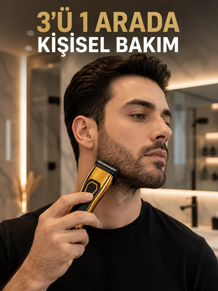 Saç Sakal Burun ve Kulak Bakımı İçin Çok Amaçlı Tıraş Makinesi