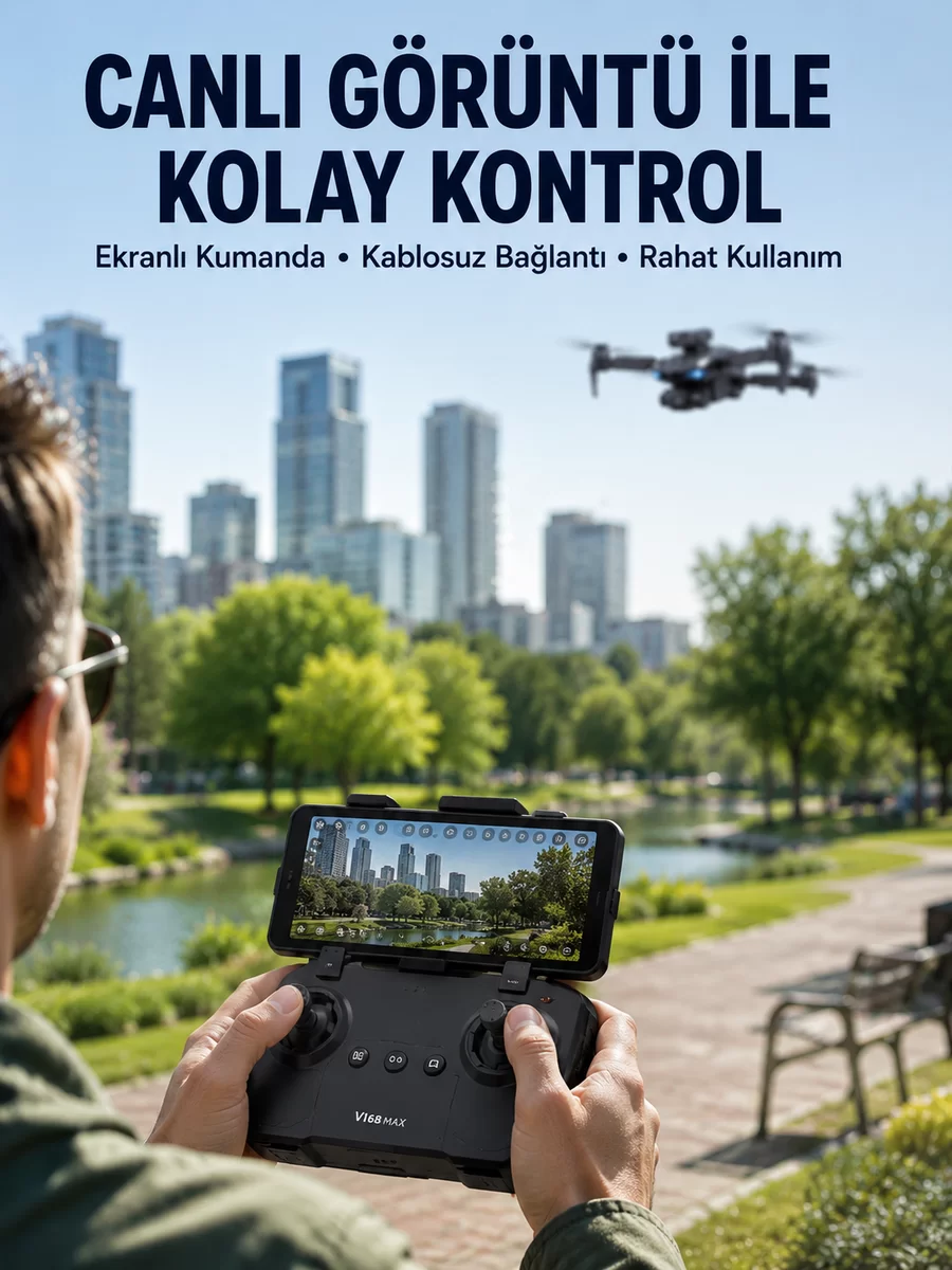 Katlanabilir Çift Kameralı Drone ile Havadan Fotoğraf ve Video Çekimi