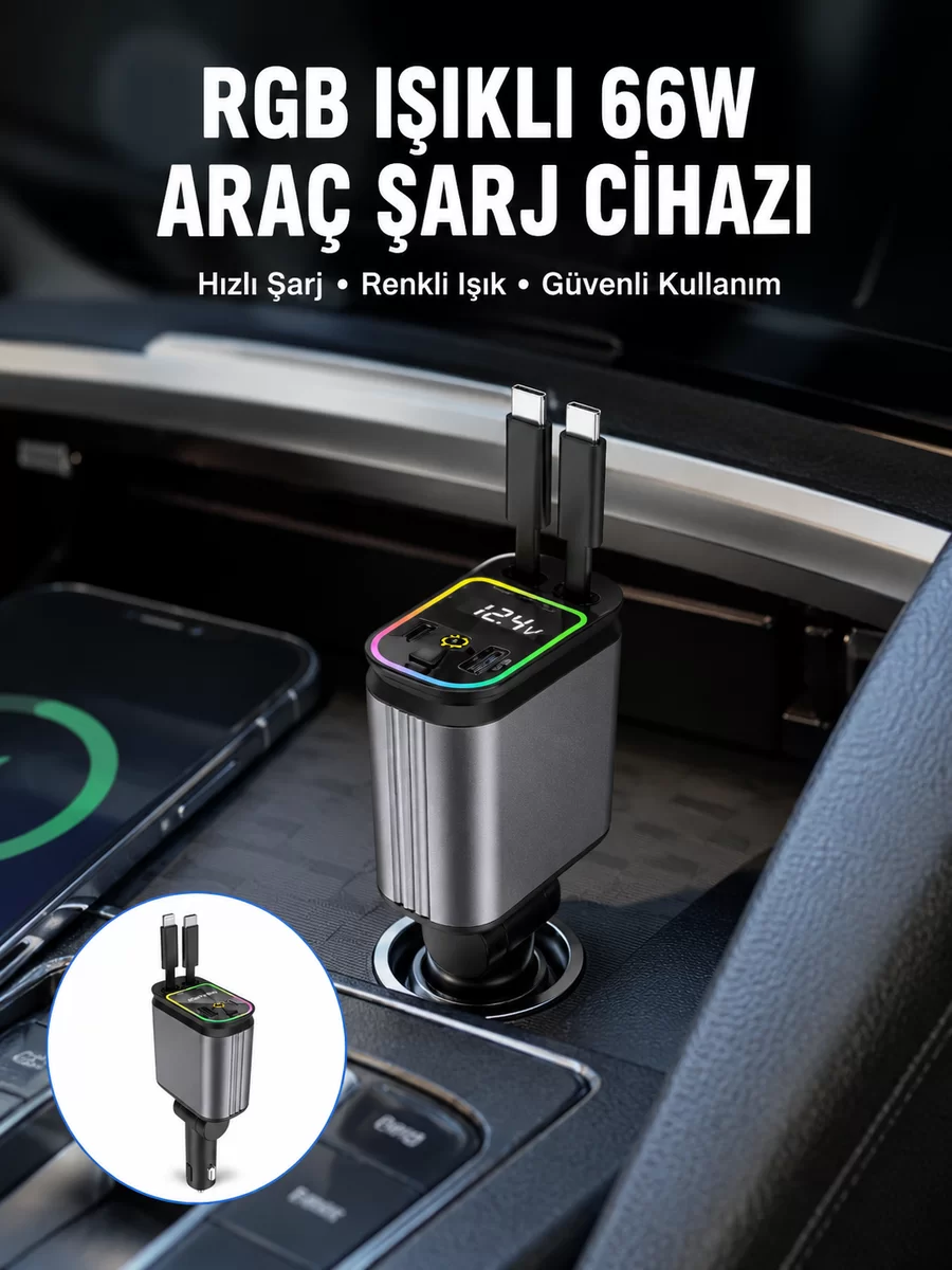 Toyota Honda Nissan Hyundai Araçlar için Çoklu Port Araç Şarj Cihazı Yeni Nesil