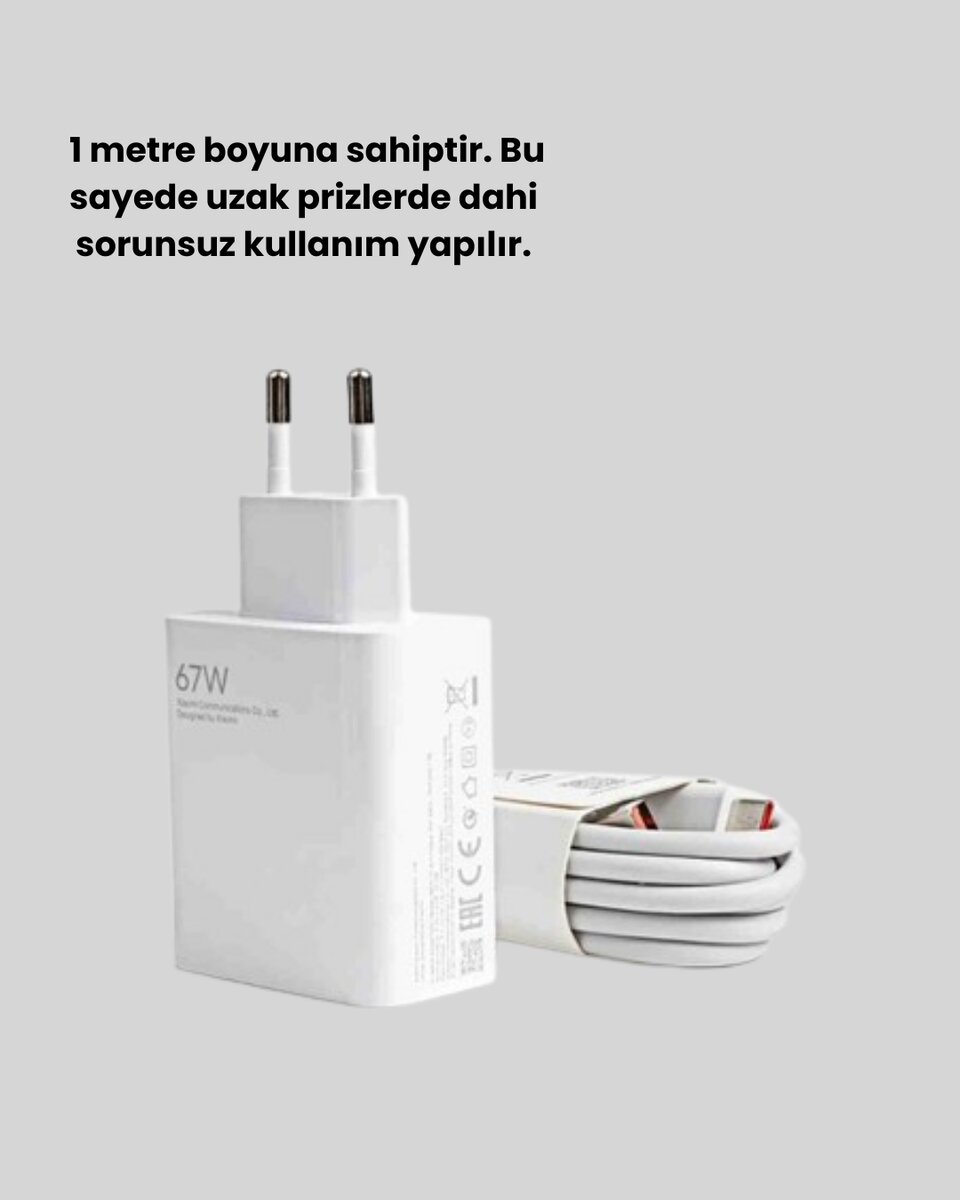 67 Watt Güçlü Turbo Şarj Aleti Samsung Note 10 Note 20 Uyumlu