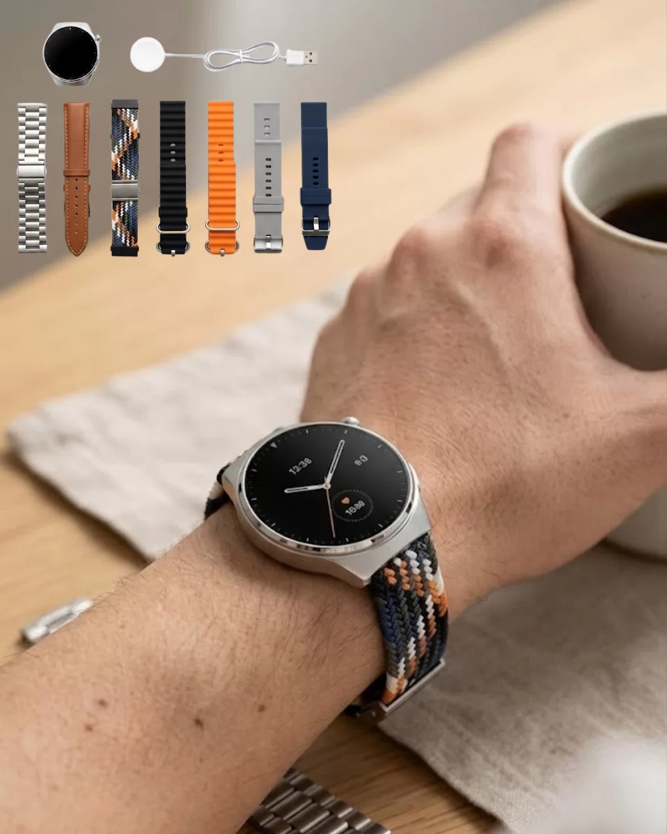 Bluetooth Akıllı Saat 7 Kordonlu Arama Özellikli Uyku ve Aktivite Takipli