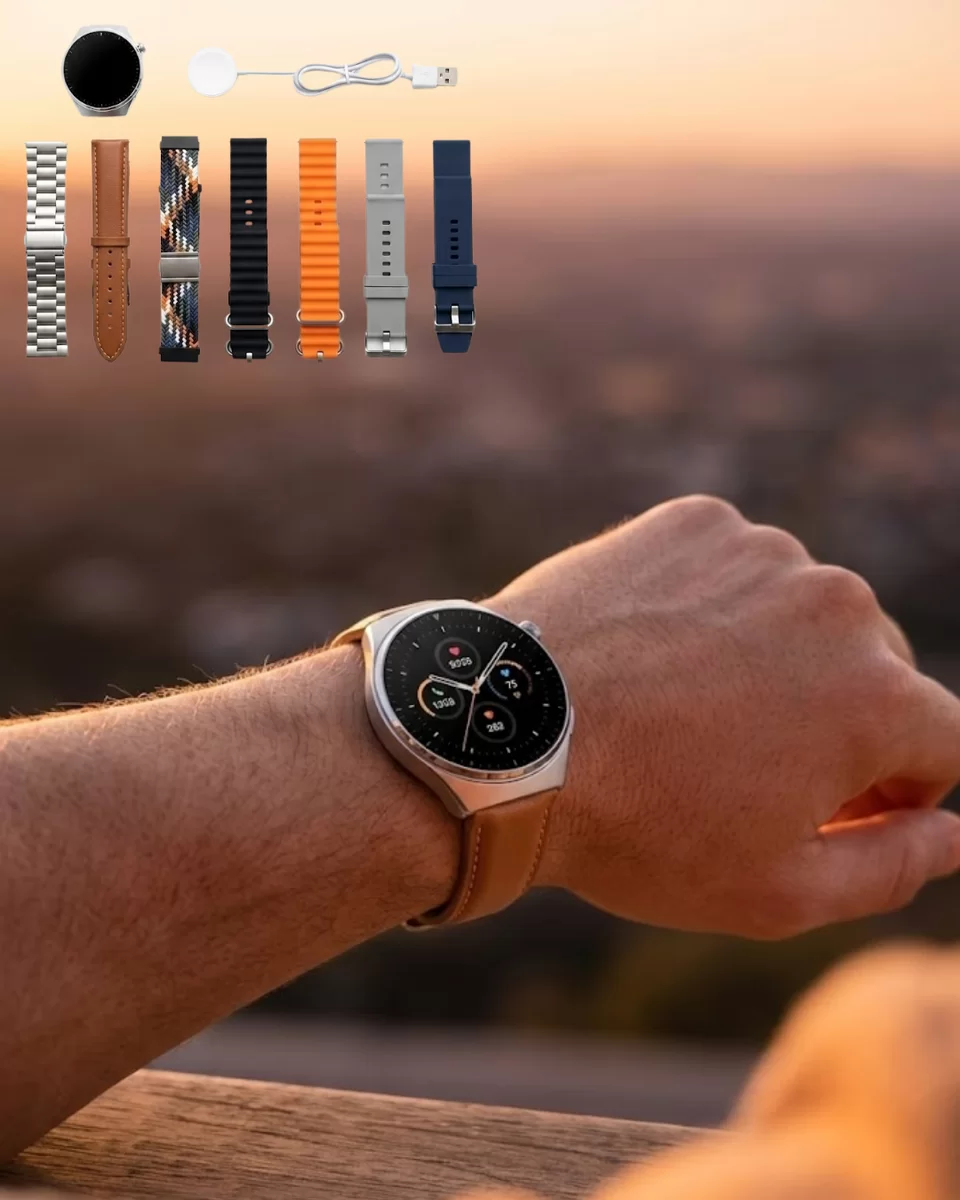 7 Kordonlu Akıllı Saat Bluetooth Arama Bildirim ve Spor Takip Özellikli